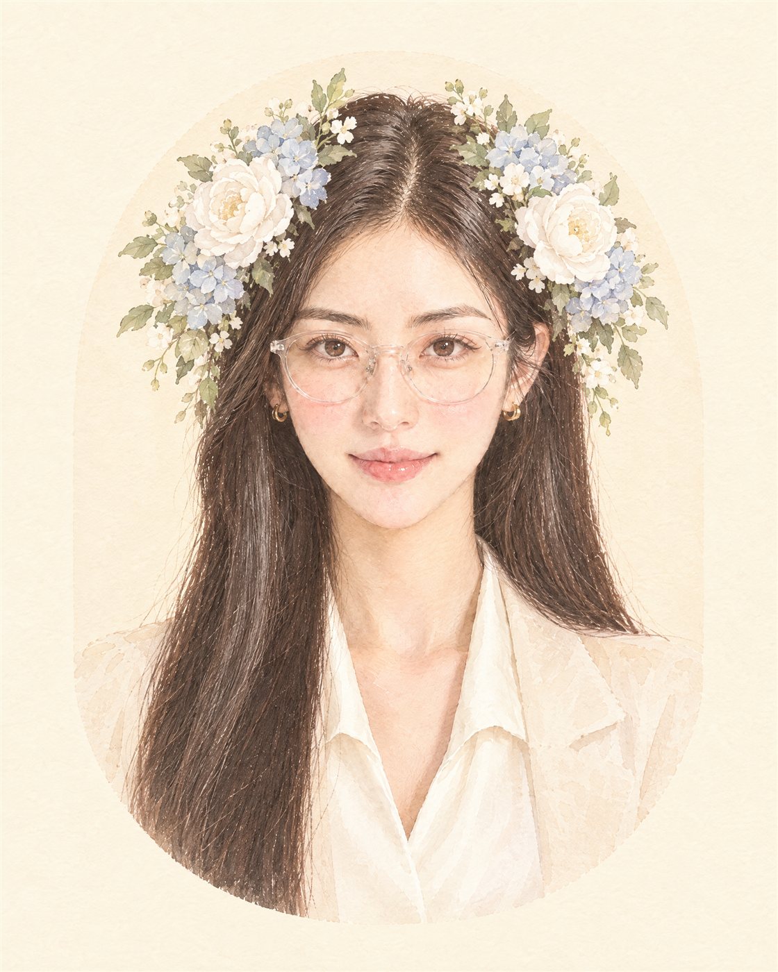MyAi 가상 캐릭터의 수채화풍 일러스트